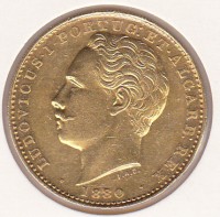 PT-1880 10000 Reis (Coroa) D Luís I Gold